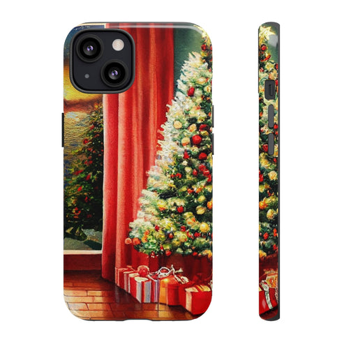 Christmas Tree in Cozy Holiday Home - Impact Resistant Phone Case iPhone 13 Glossy